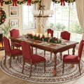 62 inch farmhouse dining table 4 6 rustic wood rectangle - Temu