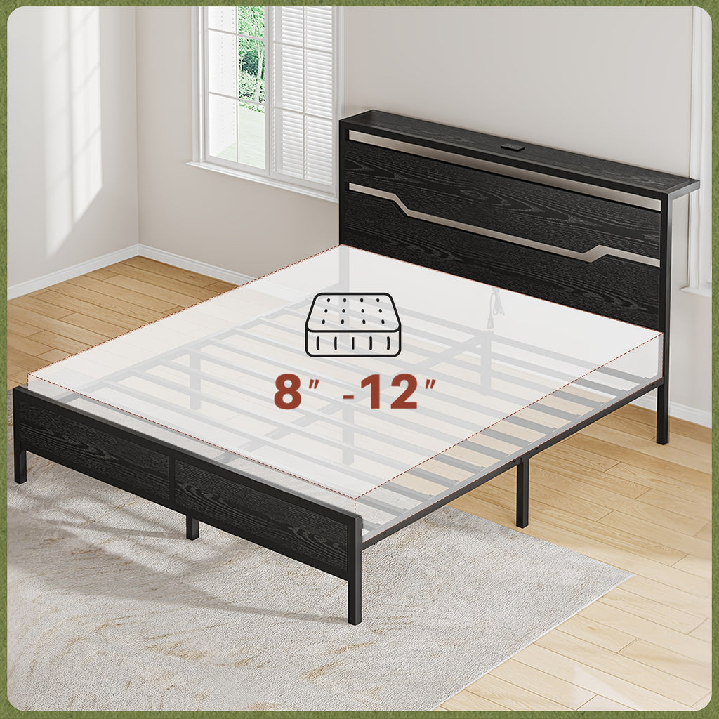 rustic farmhouse king bed frame headboard   - Temu