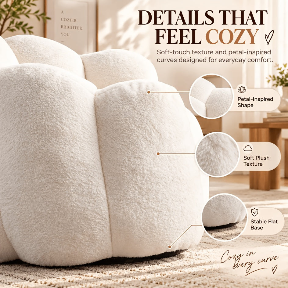 chair floral shaped bean bag single sofa ultra soft - Temu