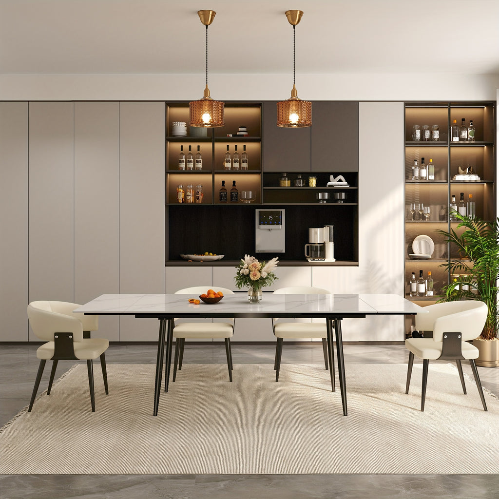 industrial style extendable dining table   metal - Temu