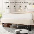 velvet upholstered platform bed frame rgb led lights - Temu