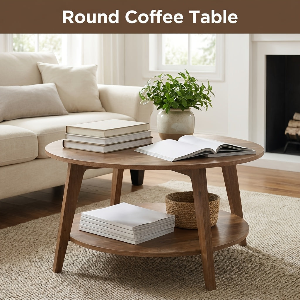 round coffee table tea table 2 tier   center - Temu