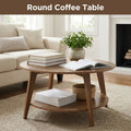 round coffee table tea table 2 tier   center - Temu