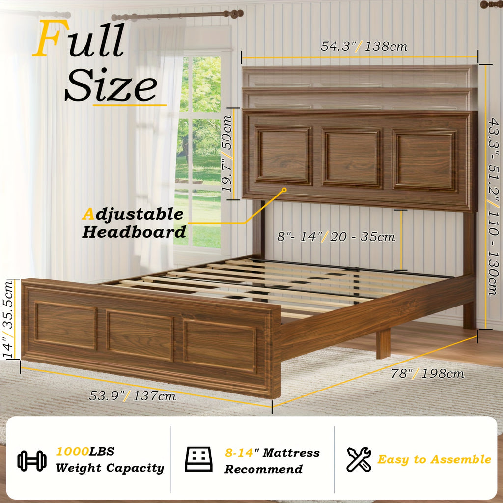 platform bed frame led headboard charging station   - Temu