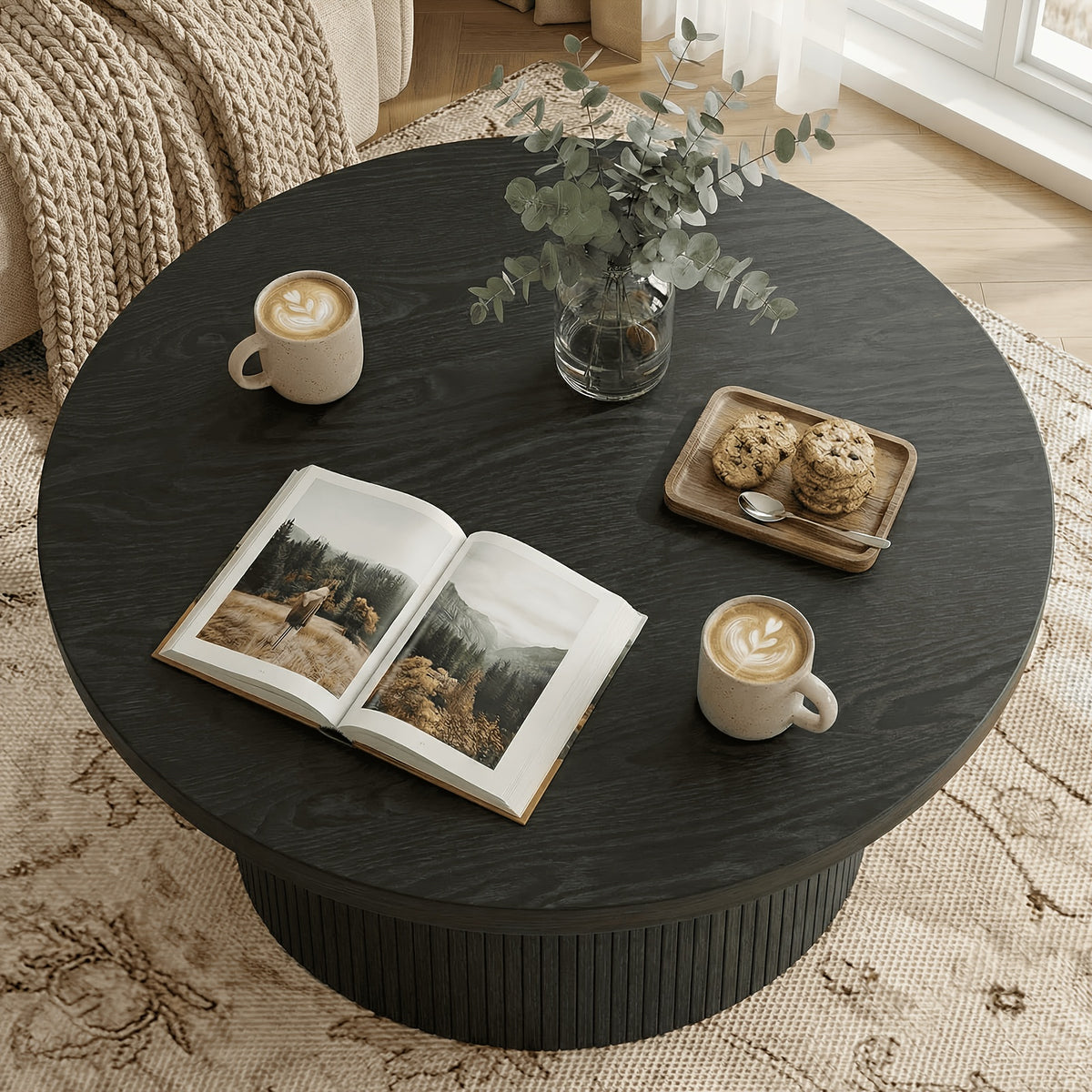 32 inch round coffee table modern suitable small space - Temu