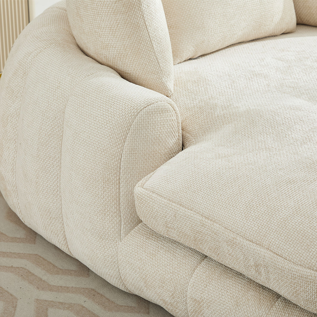 oversized chaise lounge chair indoor deep seat chenille - Temu