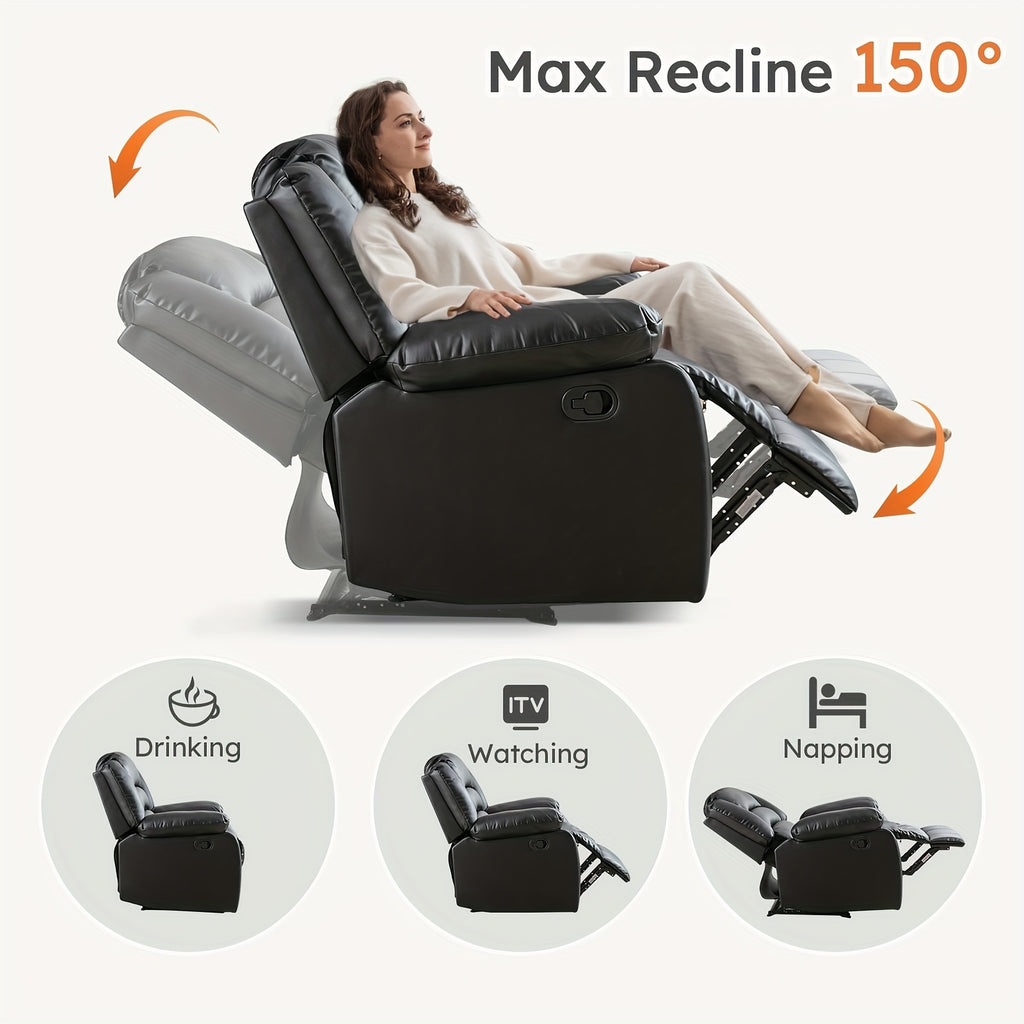 black recliner chair   arm back breathable   - Temu