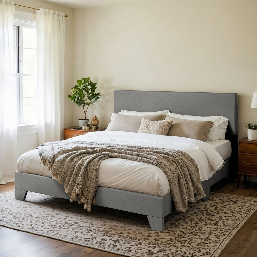 upholstered platform bed in full queen king sizes an - Temu