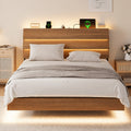 random floating bed frame led lights built in charging - Temu