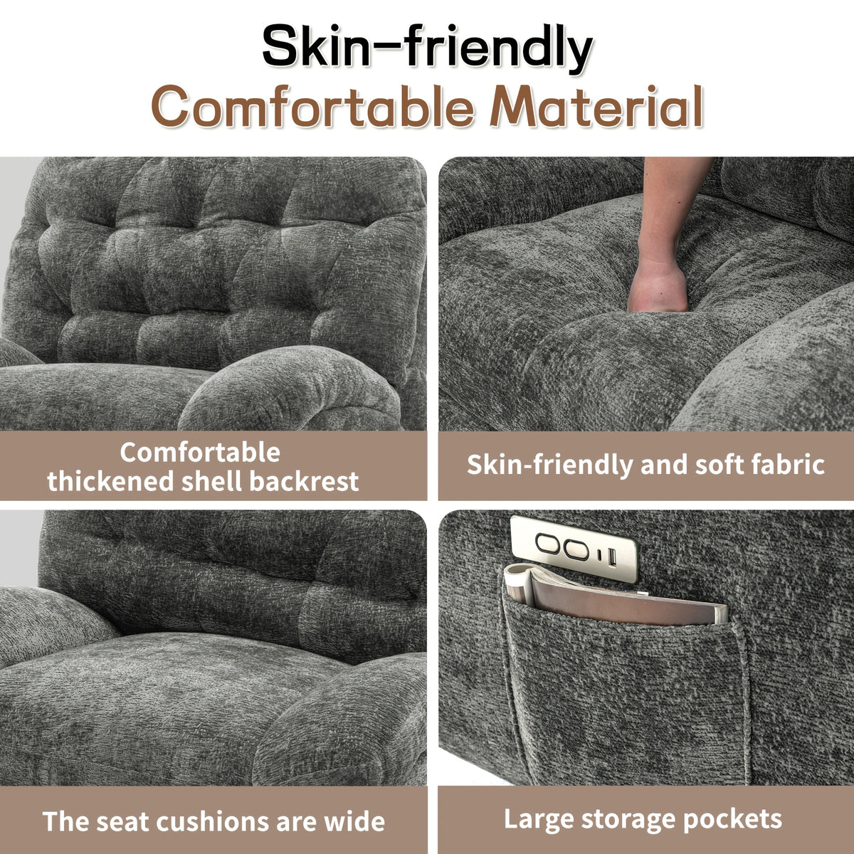personal care armchair large 360 swivel rocking chair   - Temu