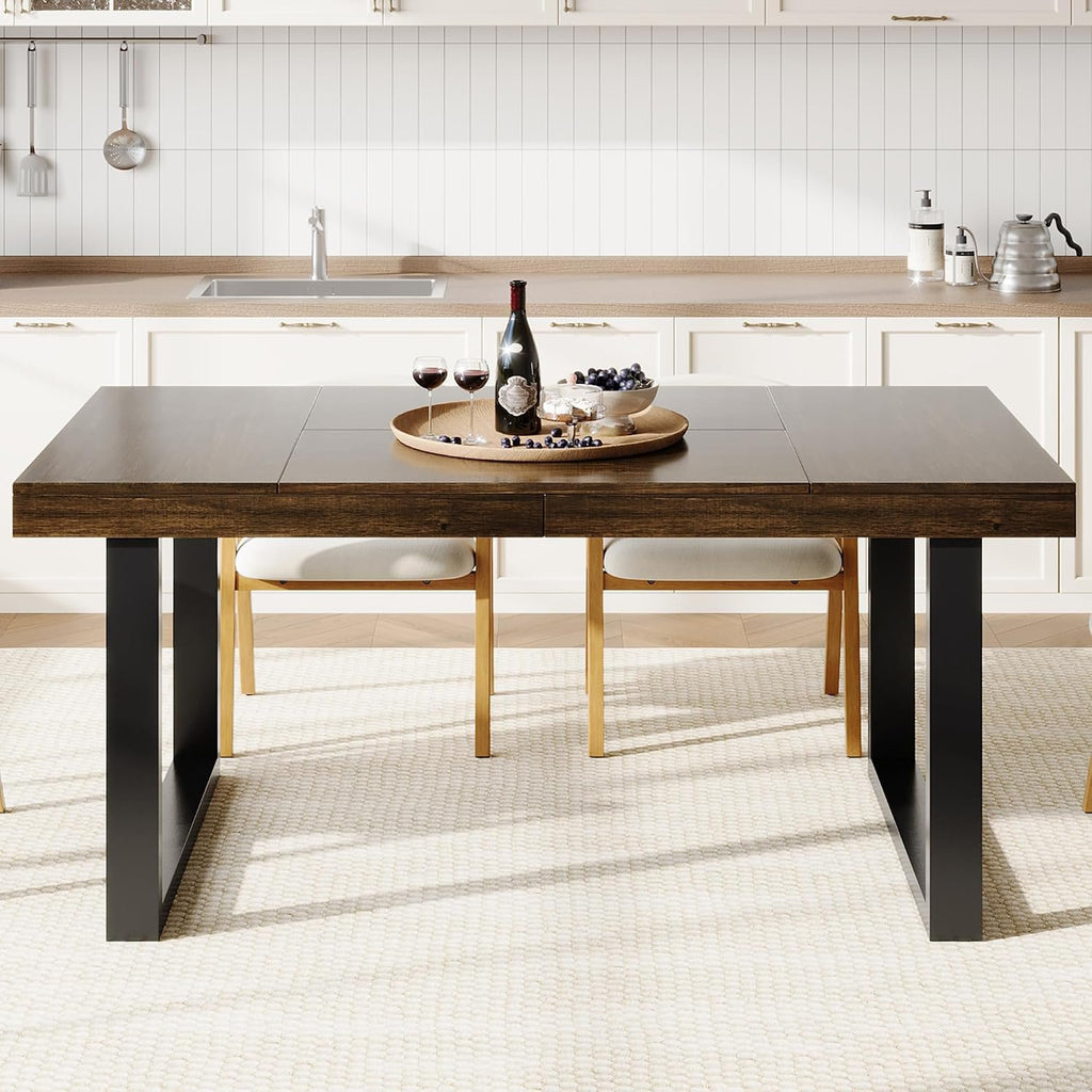 70 8 rustic farmhouse dining table 6 8 kitchen table metal - Temu