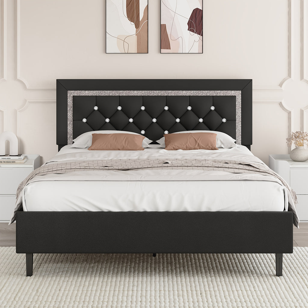twin full queen size bed frame diamond headboard wood slats - Temu