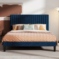 velvet upholstered bed frame adjustable headboard - Temu