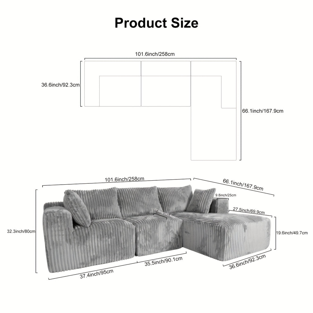 102 modular sectional sofa couch cloud couch l shape chaise - Temu