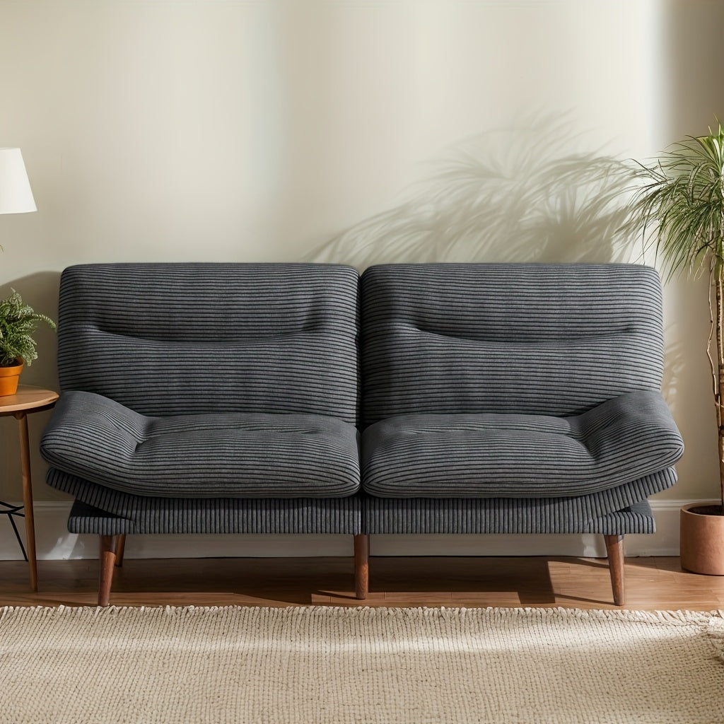 66 71 inch futon sofa bed adjustable backrest armrests - Temu
