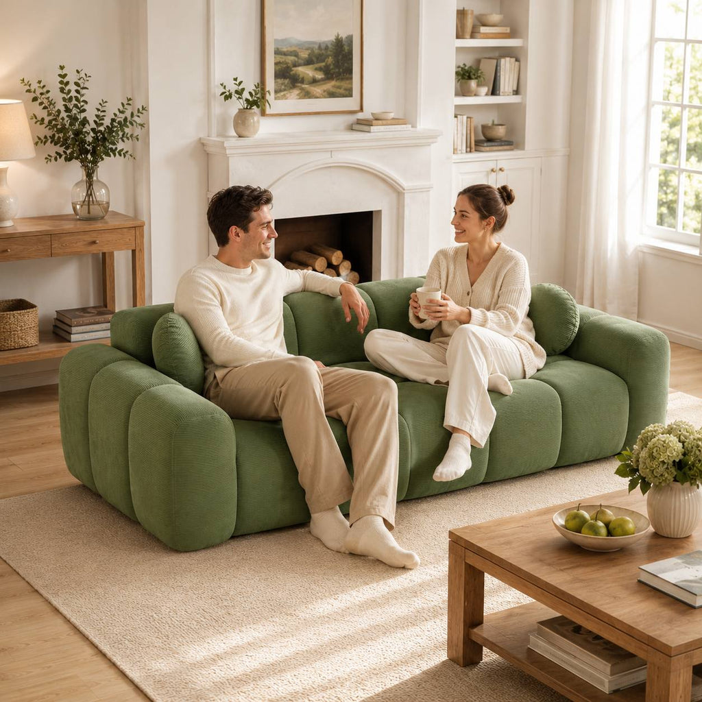 98 4 modern corduroy sofa suitable studio apartment extra - Temu