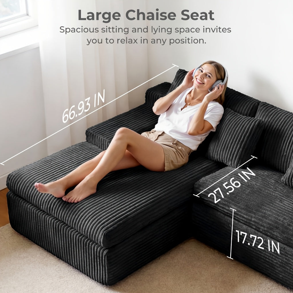 u shaped boneless sectional couches living room modern - Temu