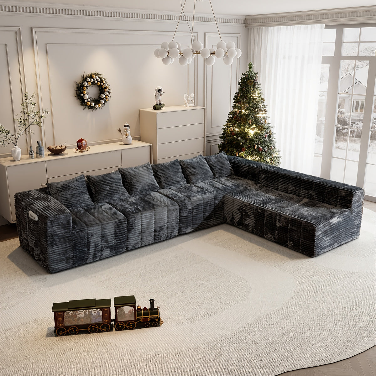 large 7 seat modular sectional sofa   featuring - Temu
