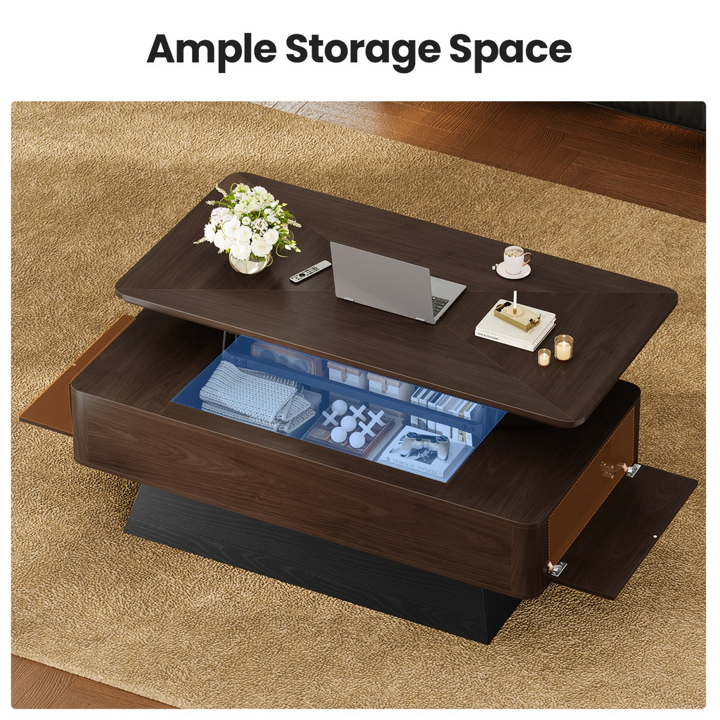 47 2   century modern lift top coffee table storage walnut - Temu