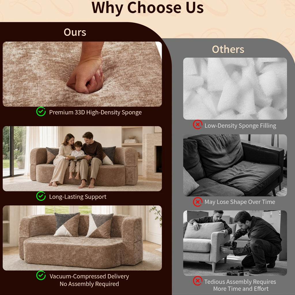 79 convertible sofa bed boneless couch small 2 in 1 folding - Temu