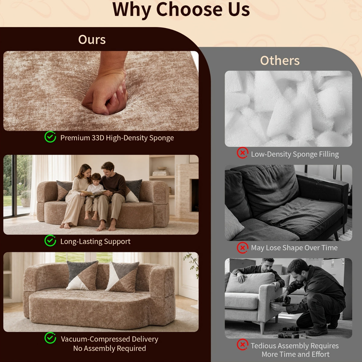 79 convertible sofa bed boneless couch small 2 in 1 folding - Temu