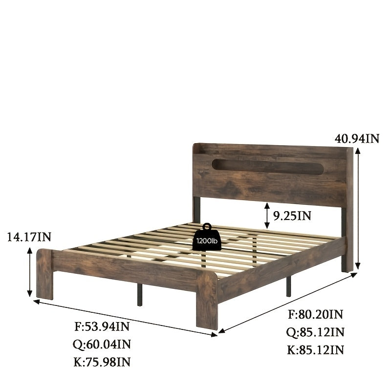full queen king size platform bed frame storage - Temu