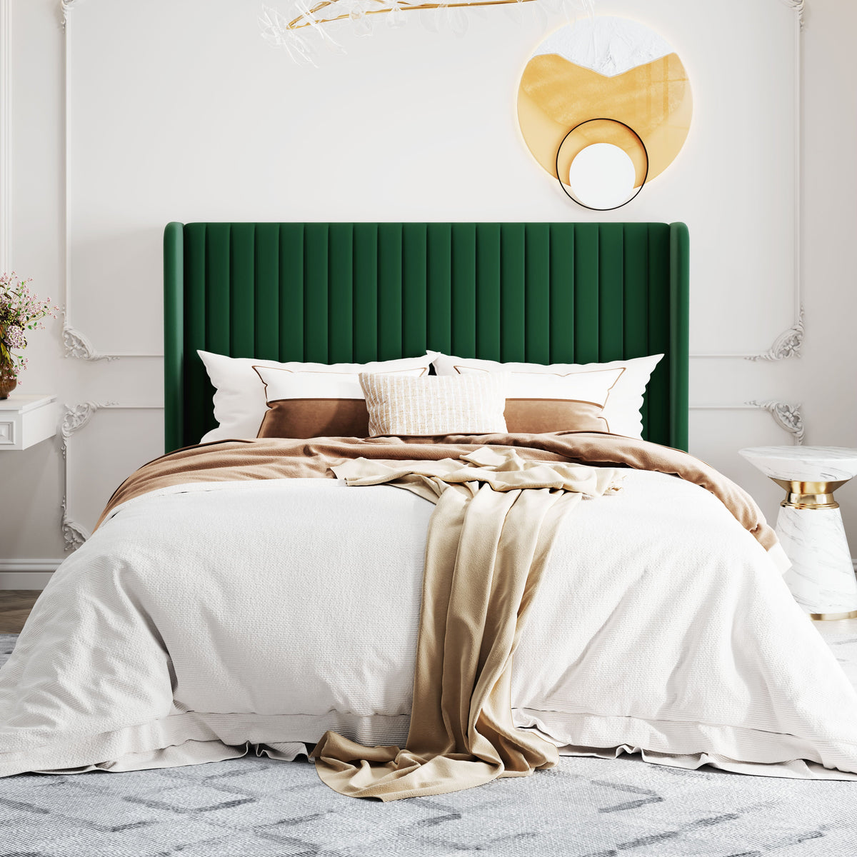 full queen king size velvet upholstered bed frame - Temu
