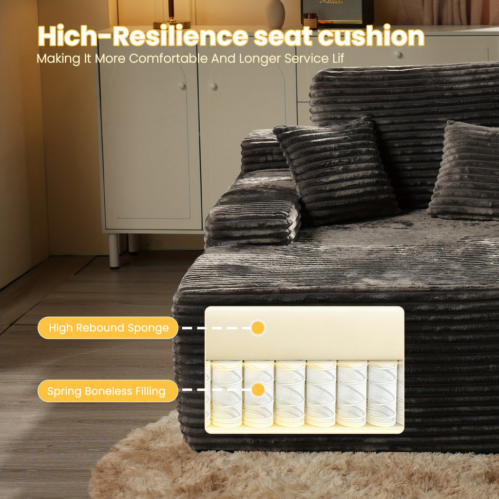 67 oversized boneless lounge chaise corduroy plush fabric - Temu