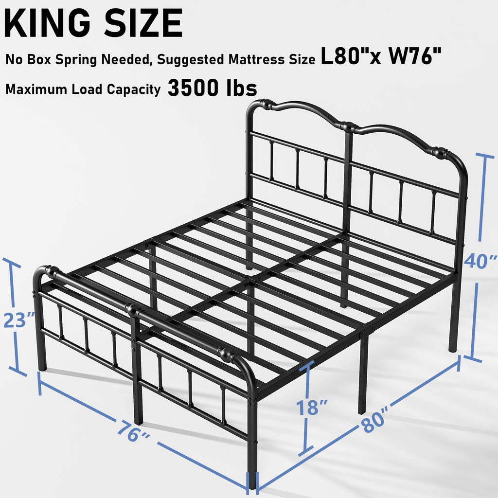 bed frame headboard footboard vintage style steel - Temu