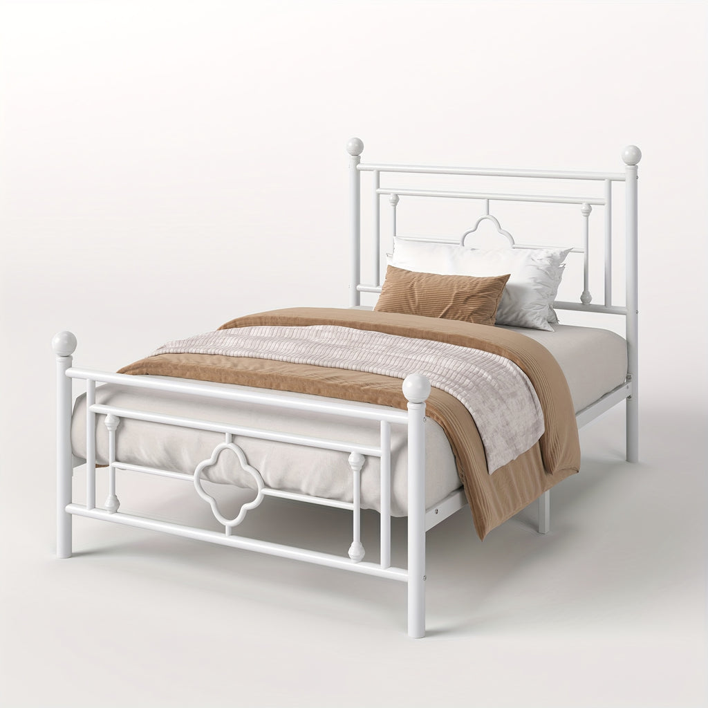 modern metal platform bed frame   art - Temu