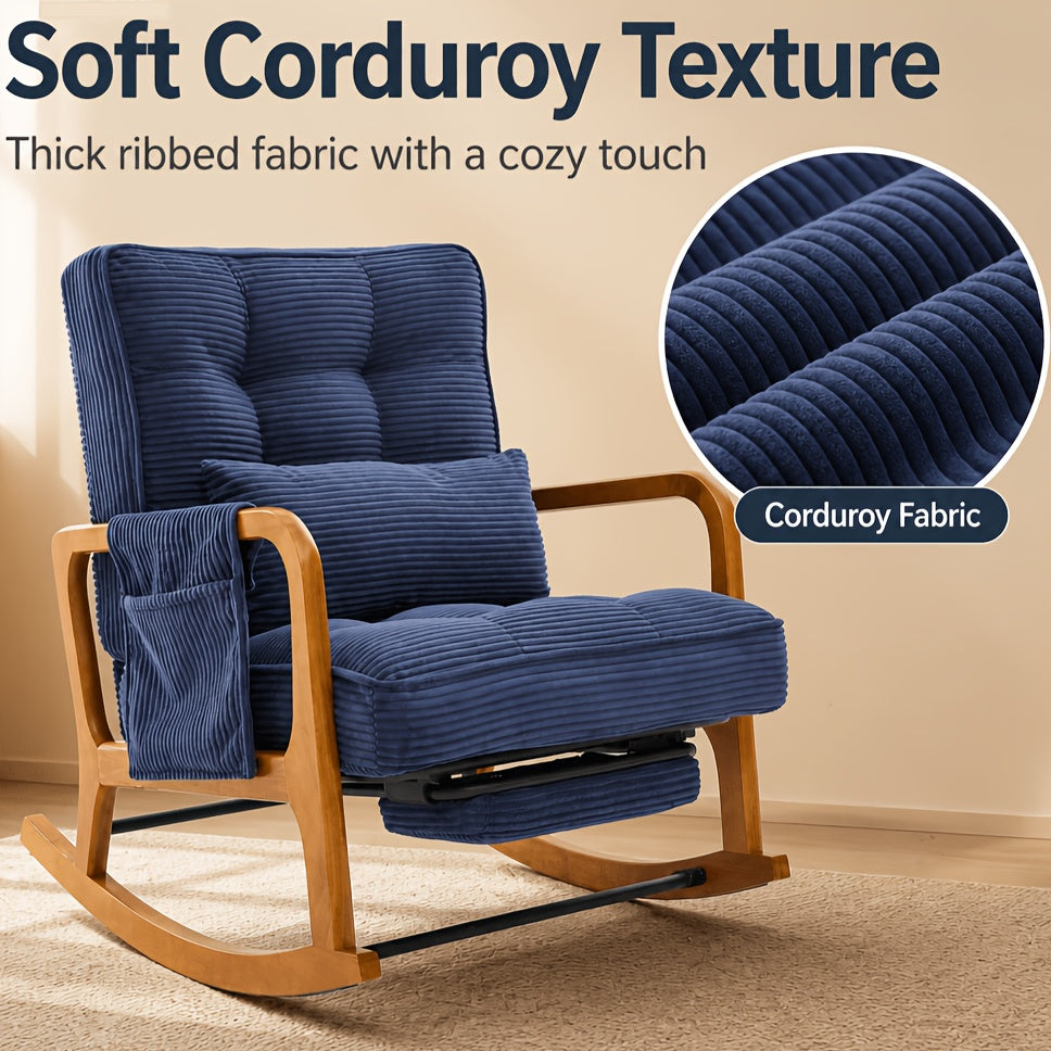 rocking accent chair   adjustable backrest corduroy - Temu
