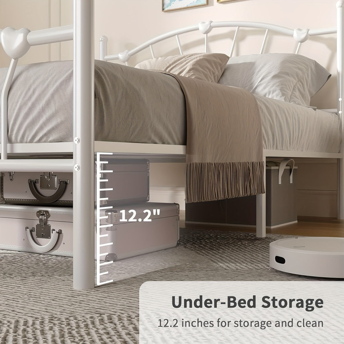 twin full queen size metal bed frame full bed frame - Temu
