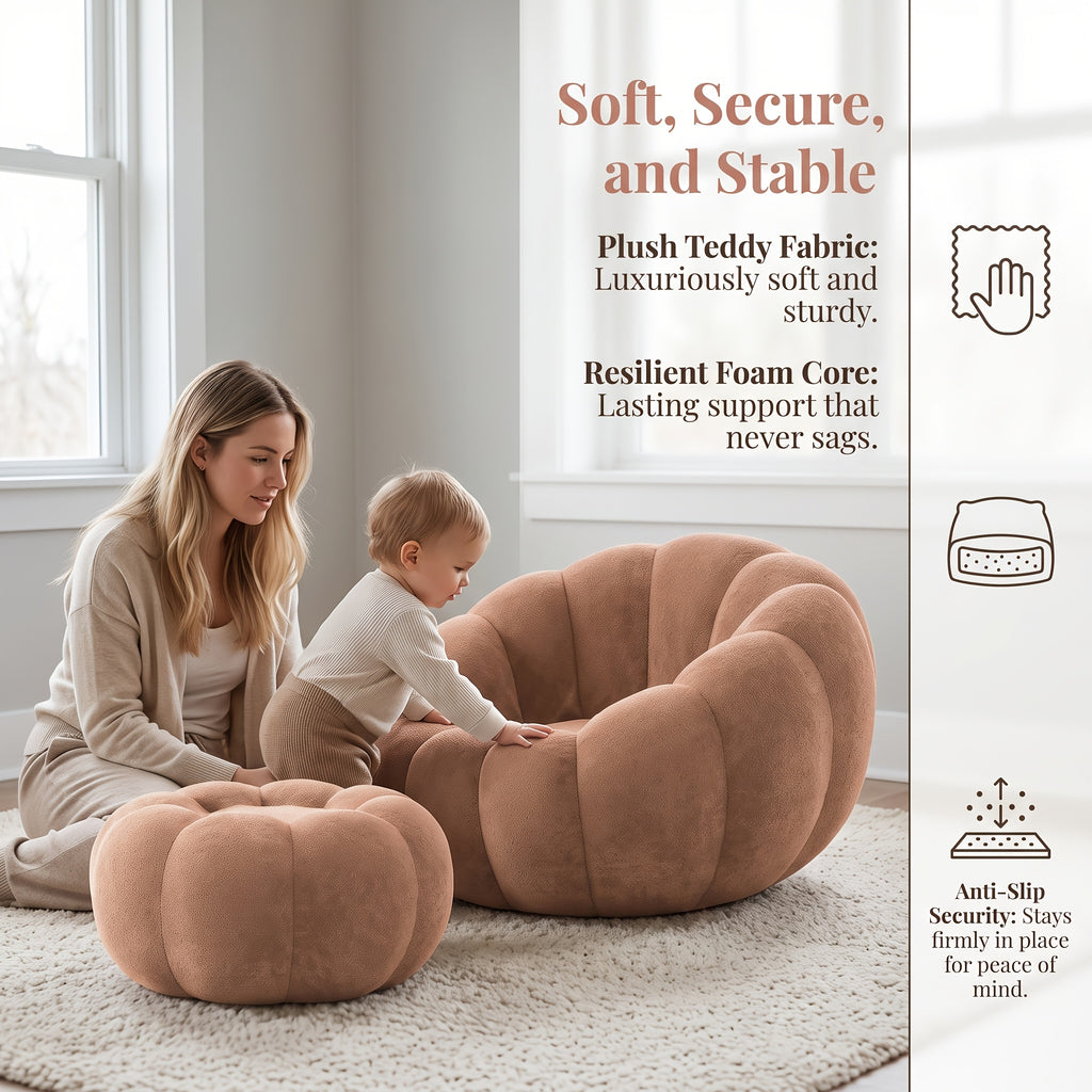 single bean bag chair bed lazy sofa bed iconic pumpkin - Temu