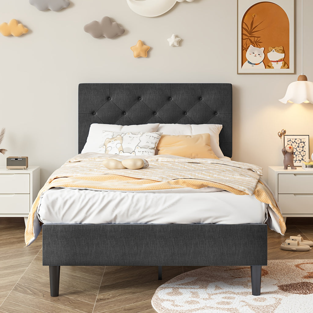 halloween twin full queen king bed frames upholstered - Temu