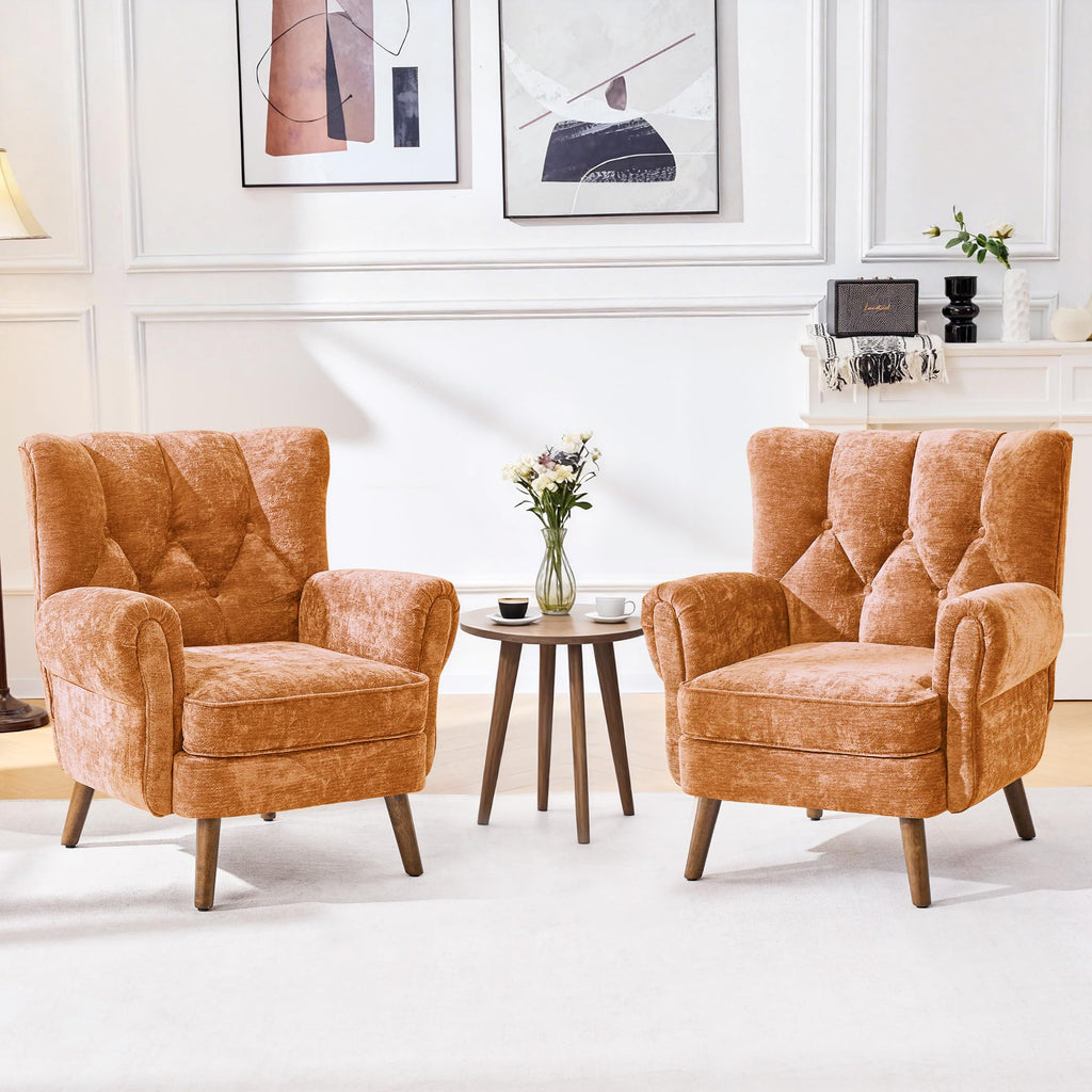 kitchen dining wingback accent chairs living room   - Temu