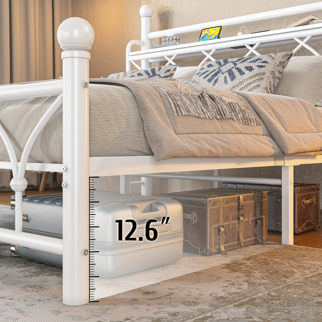 twin bed frame headboard metal twin size bed frame - Temu