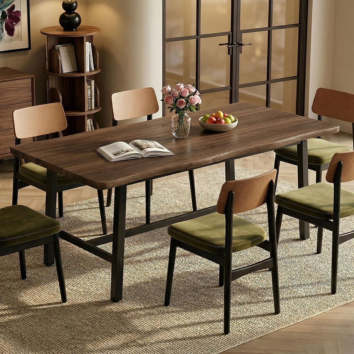 71 farmhouse dining table 6 people rectangular kitchen table - Temu