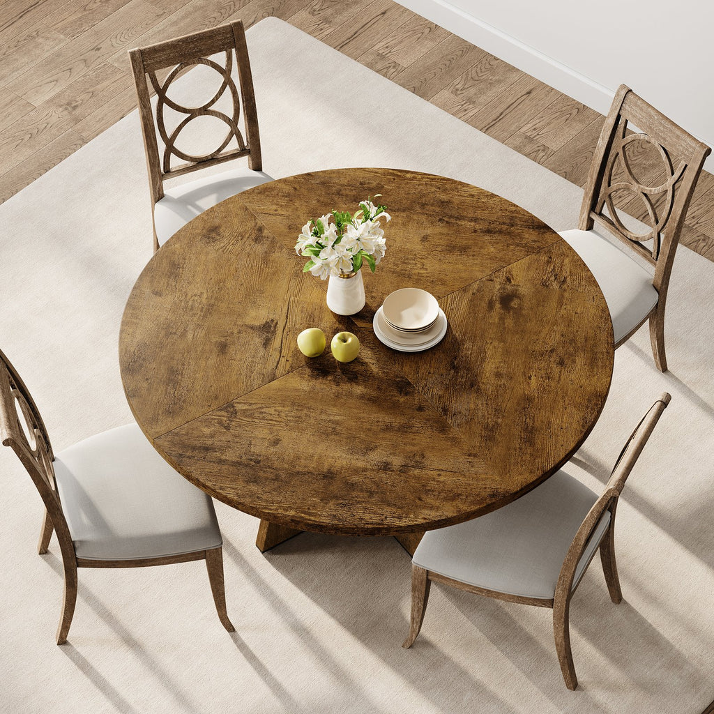 new dining   inch round dining table 4 6 farmhouse - Temu