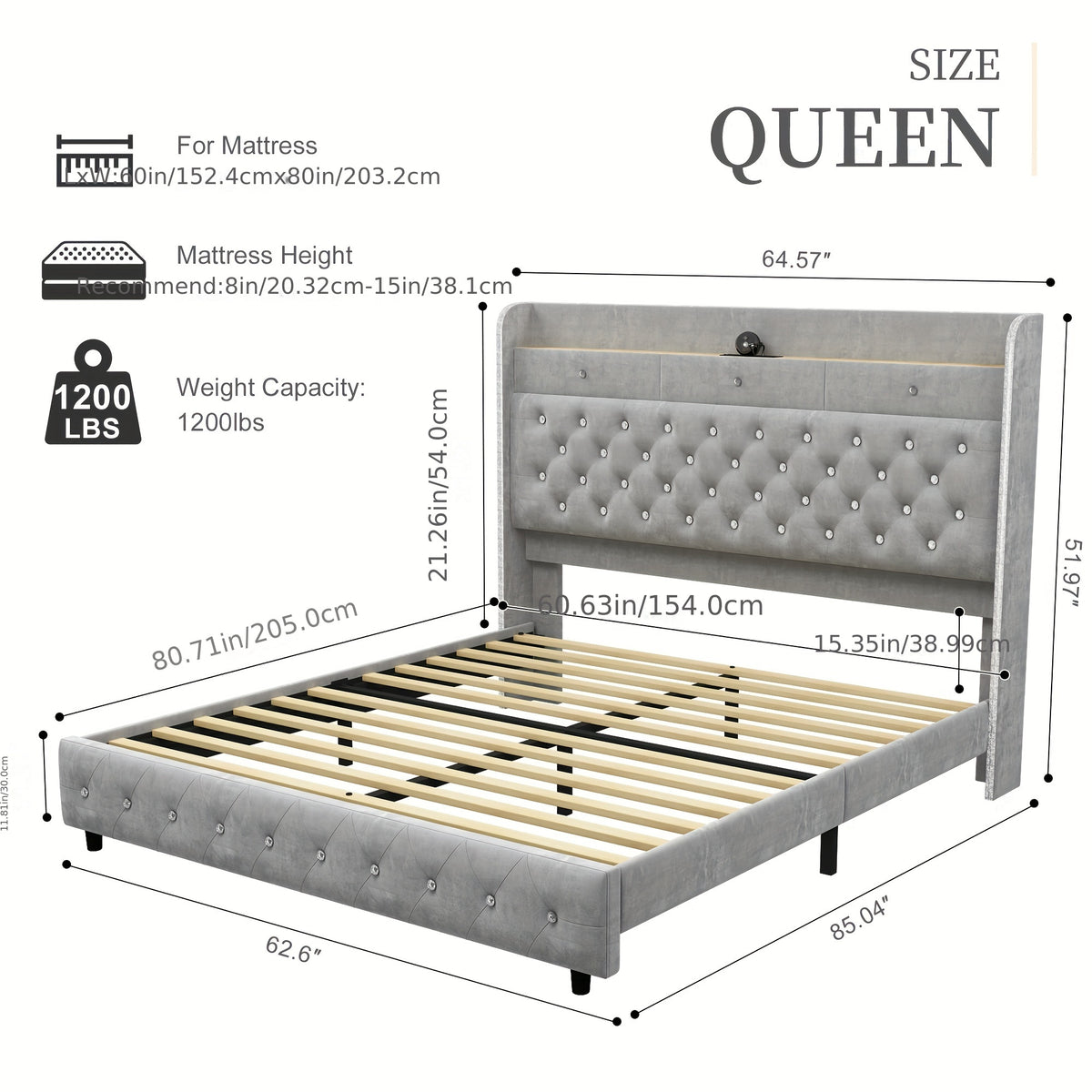 queen led bed frame galaxy   projector charging - Temu