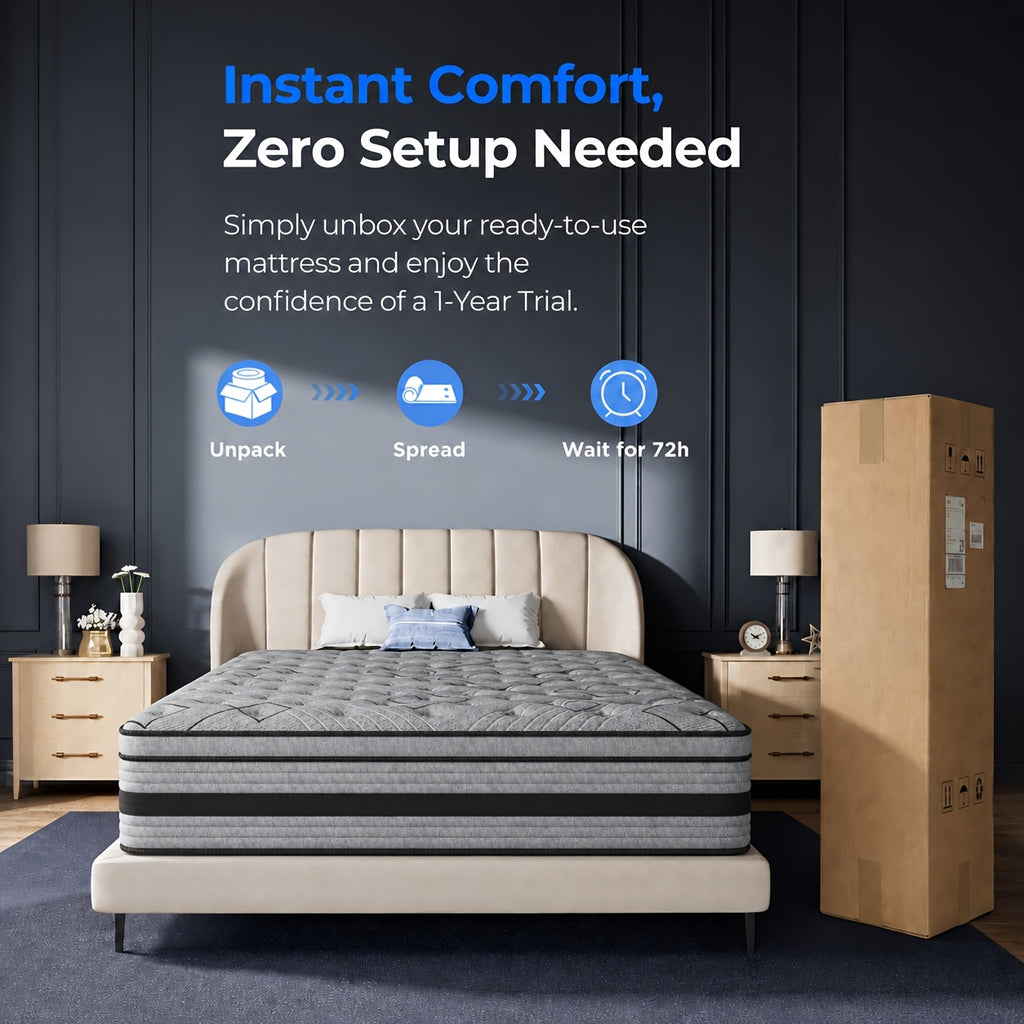 12 14 gel memory foam     twin full queen - Temu