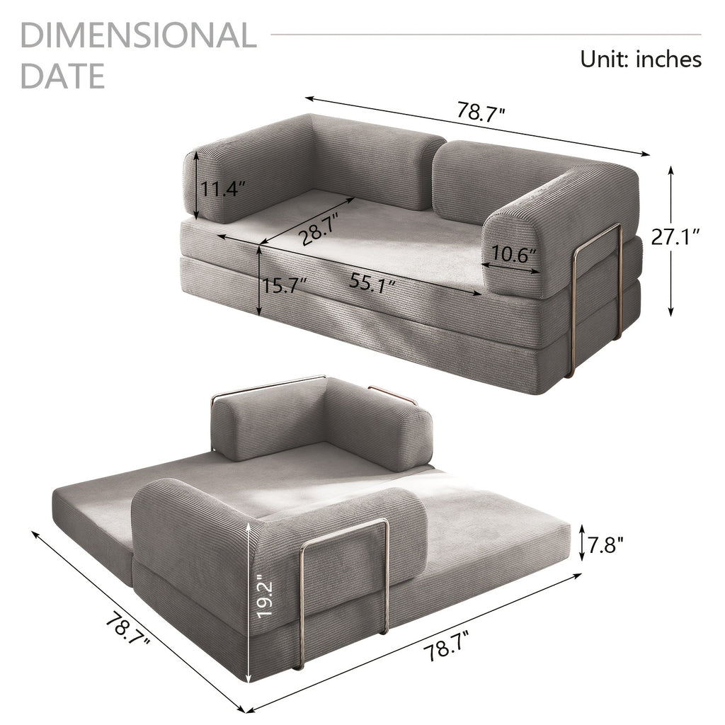 78 7 70 8 59 folding   bed convertible floor sofa - Temu