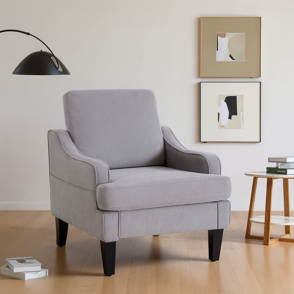 century modern armchair plush padded accent chair   - Temu