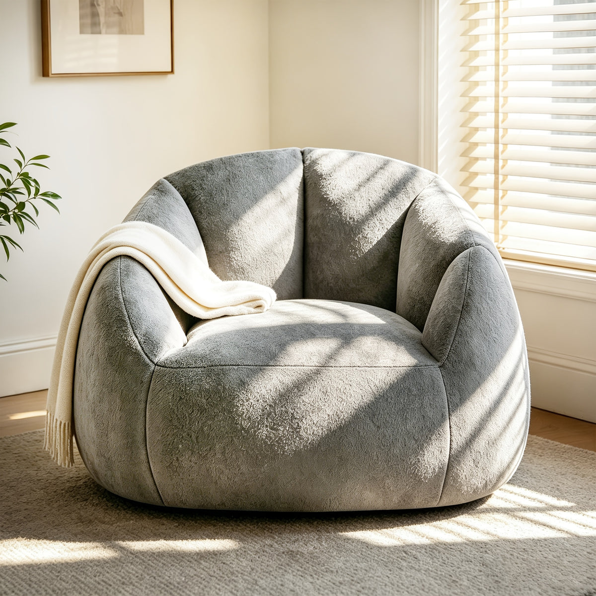 47 2 large shell style corduroy bean bag lounge chair   - Temu