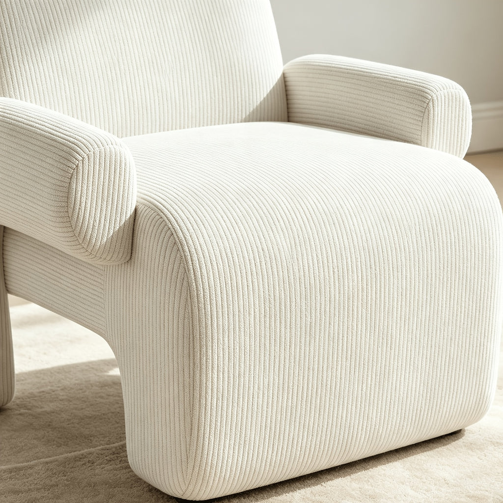 upholstered accent chair 31 5 corduroy armchair rounded - Temu