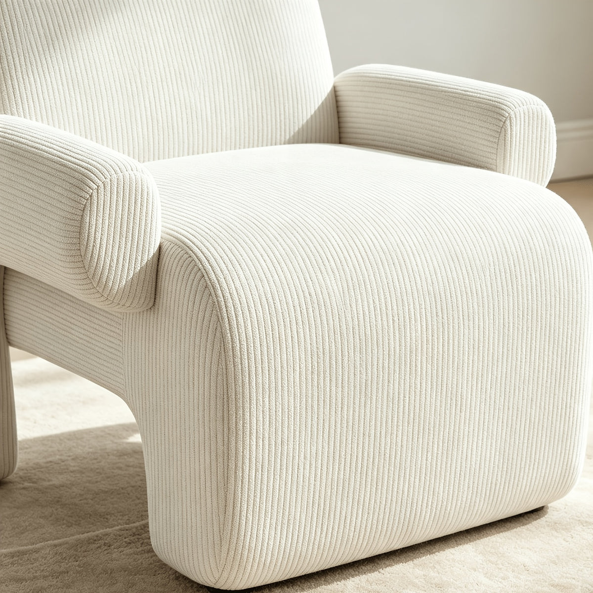 upholstered accent chair 31 5 corduroy armchair rounded - Temu