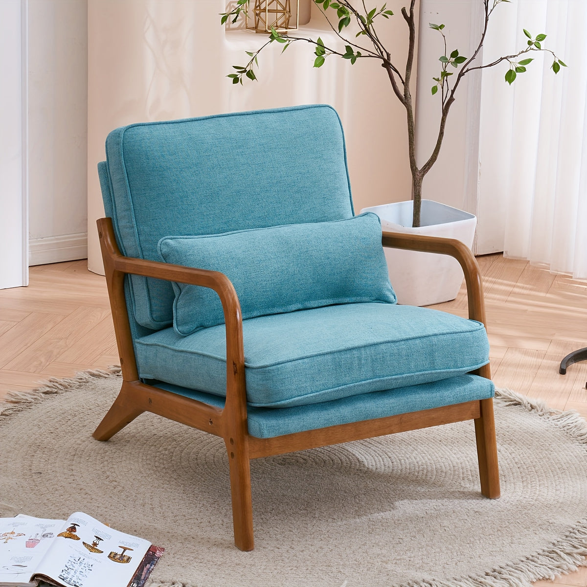 comfy accent chair   century modern lounge armchair - Temu
