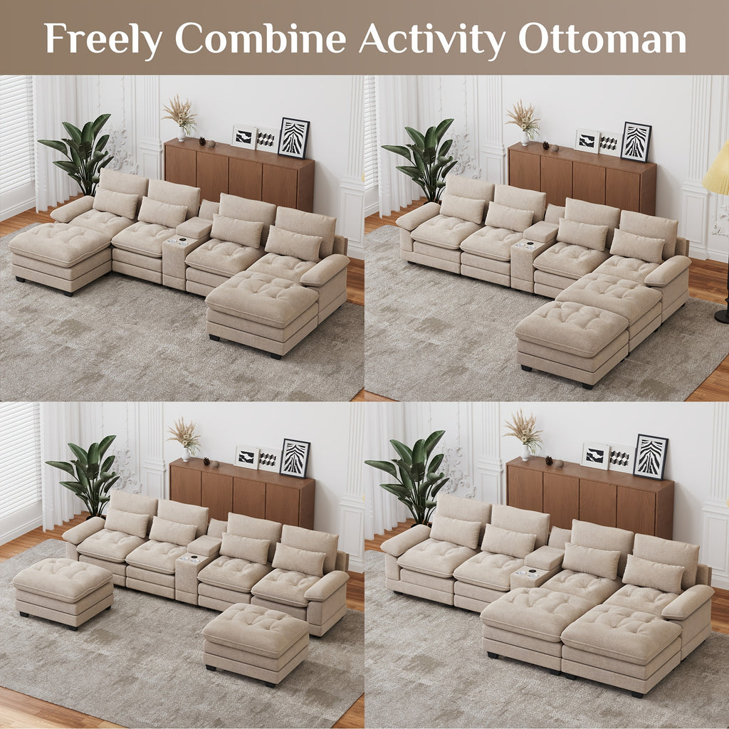 134 oversized u shaped sectional sofa large modular couch 2 - Temu