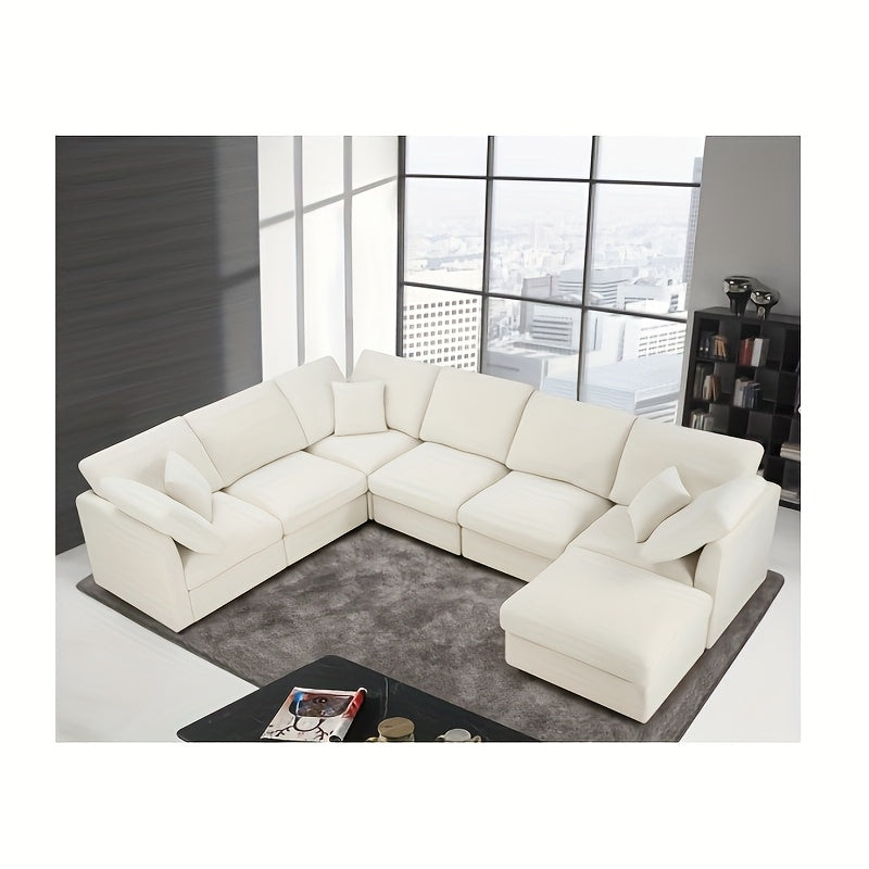 7 seater upholstered sectional sofa   combinable in - Temu