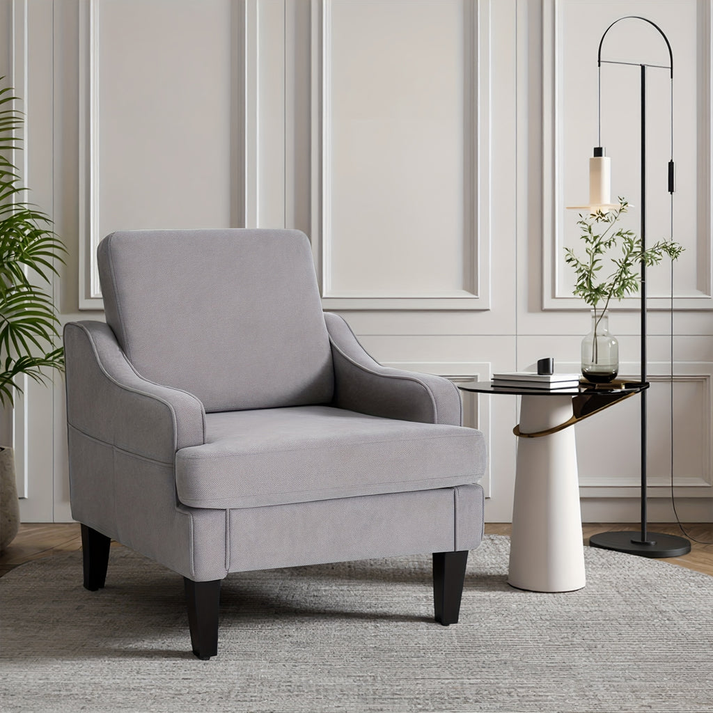 century modern armchair plush padded accent chair   - Temu