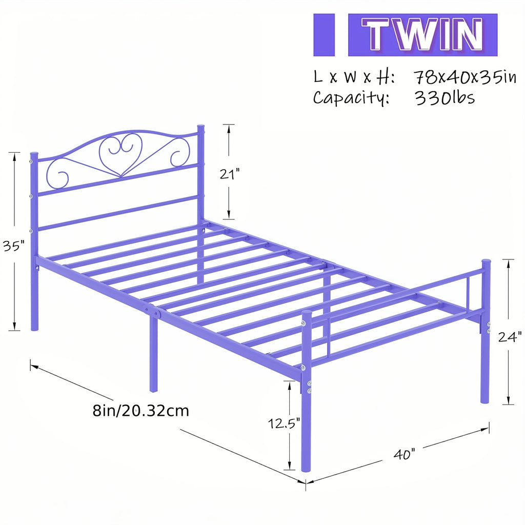 1pc   twin size metal platform bed frame classic - Temu